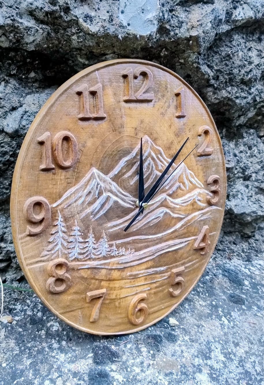 Reloj de madera natural 159
