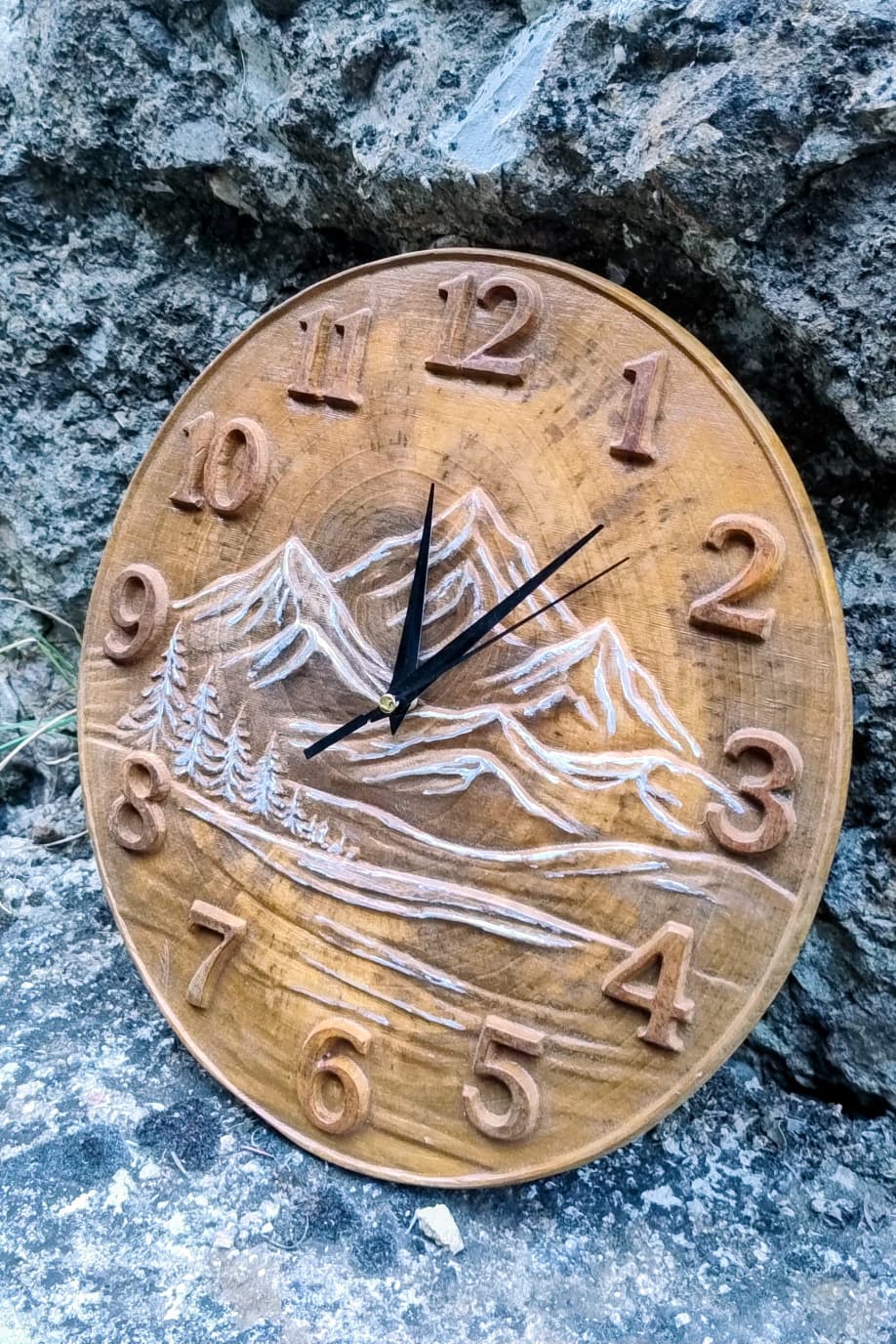 Reloj de madera natural 159