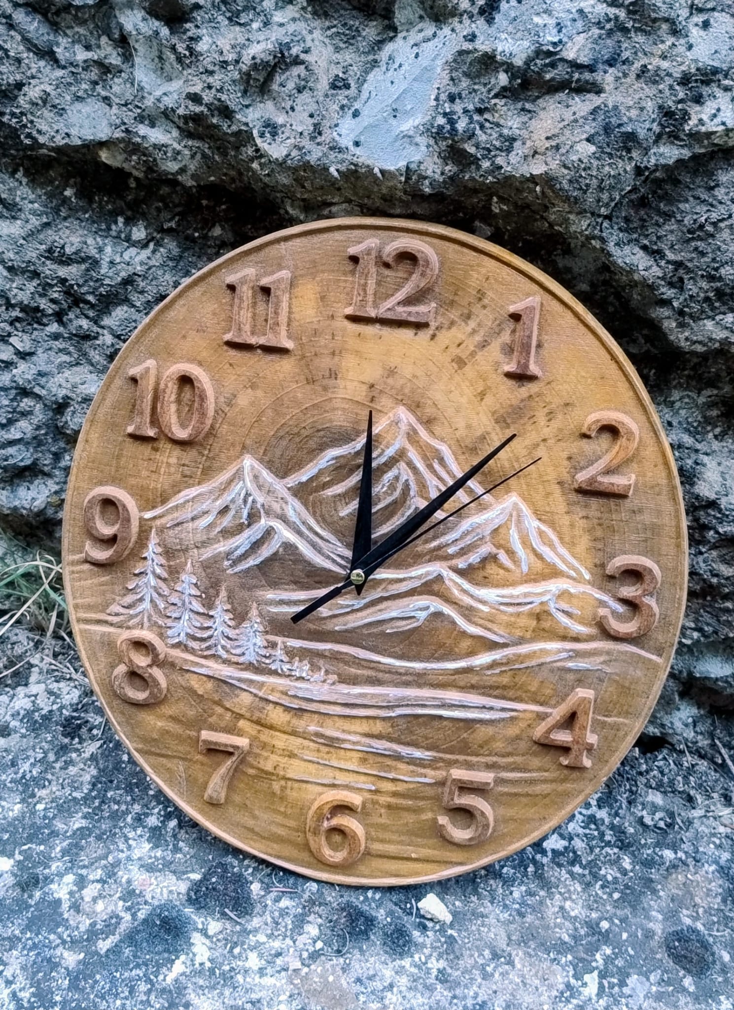 Reloj de madera natural 159
