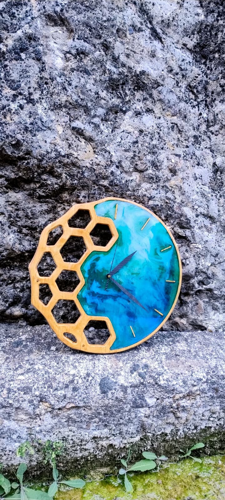 Reloj de madera natural 160