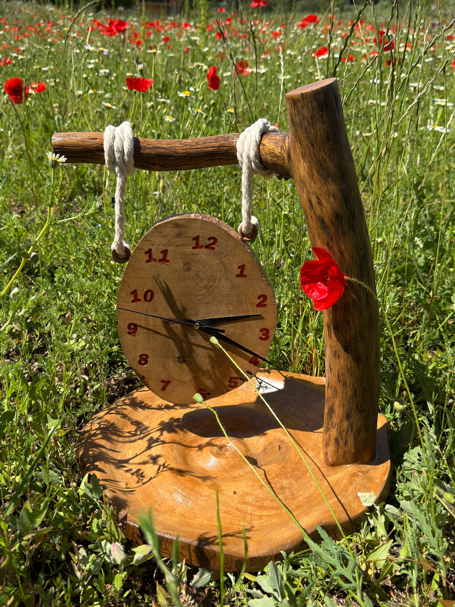 Reloj de madera natural 163