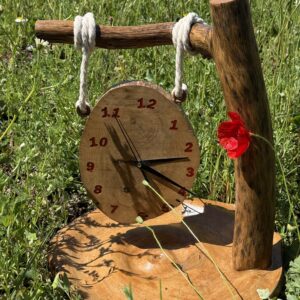 Reloj de madera natural 163