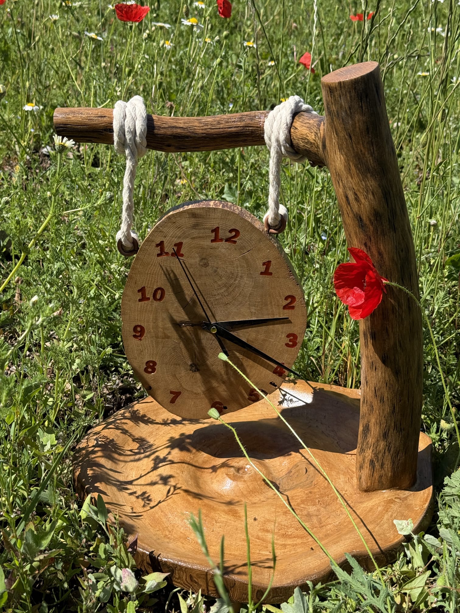 Reloj de madera natural 163