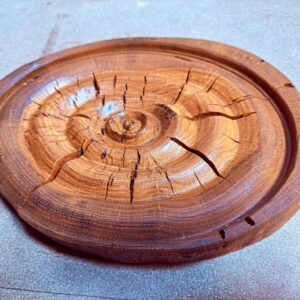Plato decorativo de madera natural