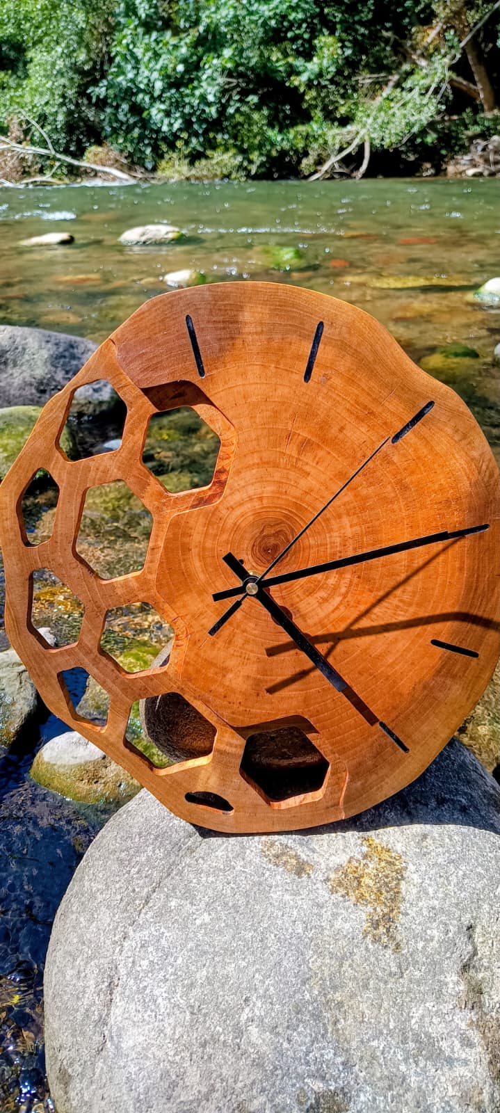 Reloj de madera natural 164