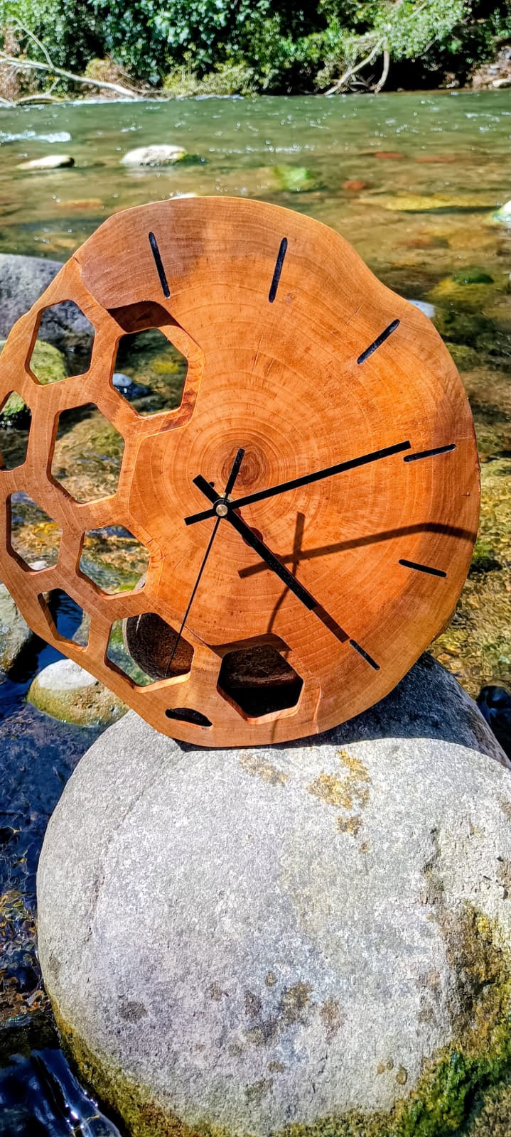 Reloj de madera natural 164