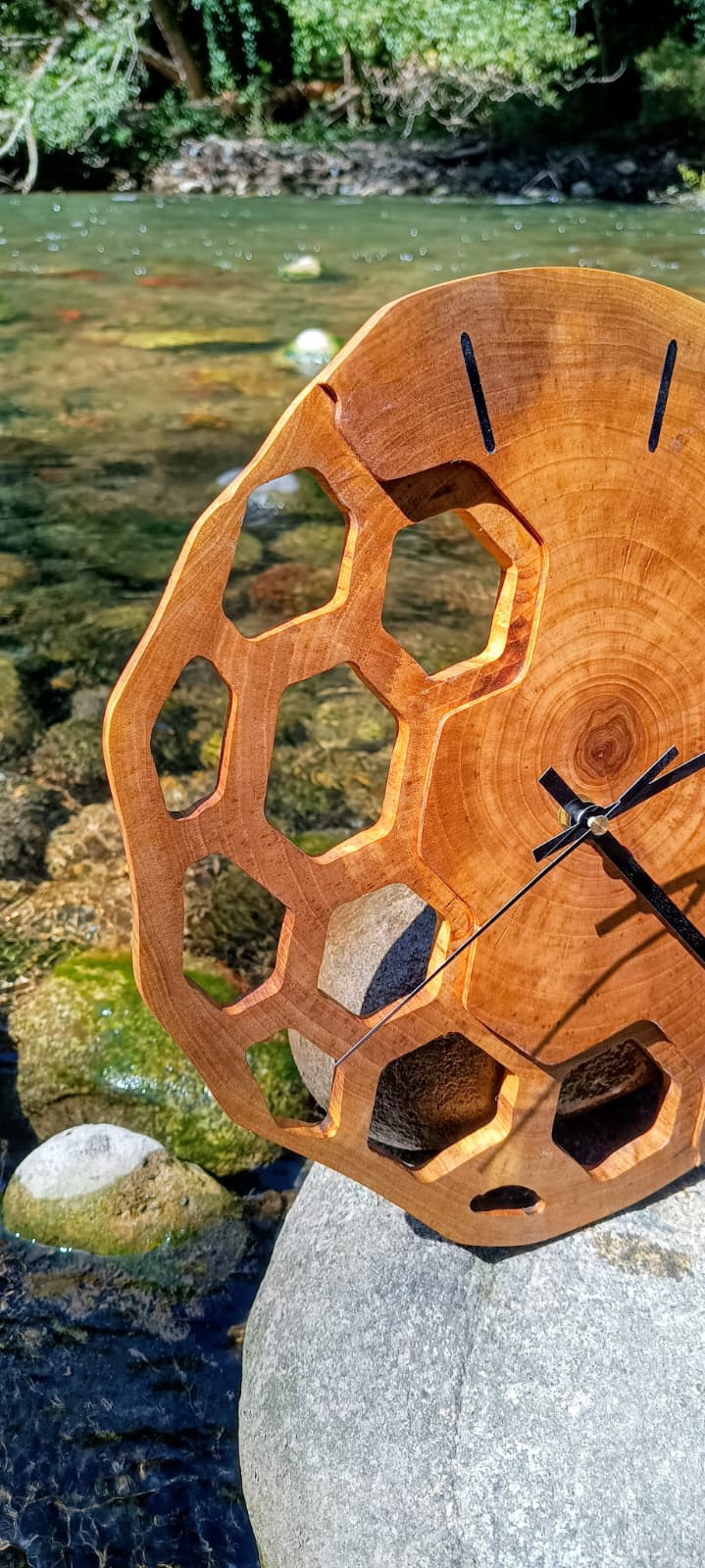 Reloj de madera natural 164