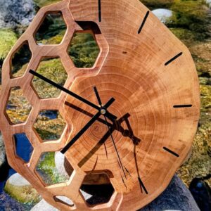Reloj de madera natural 163