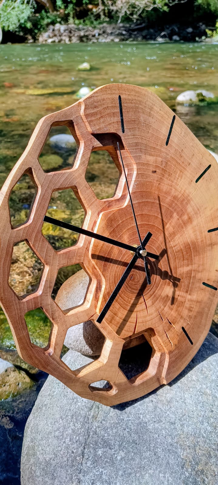 Reloj de madera natural 163