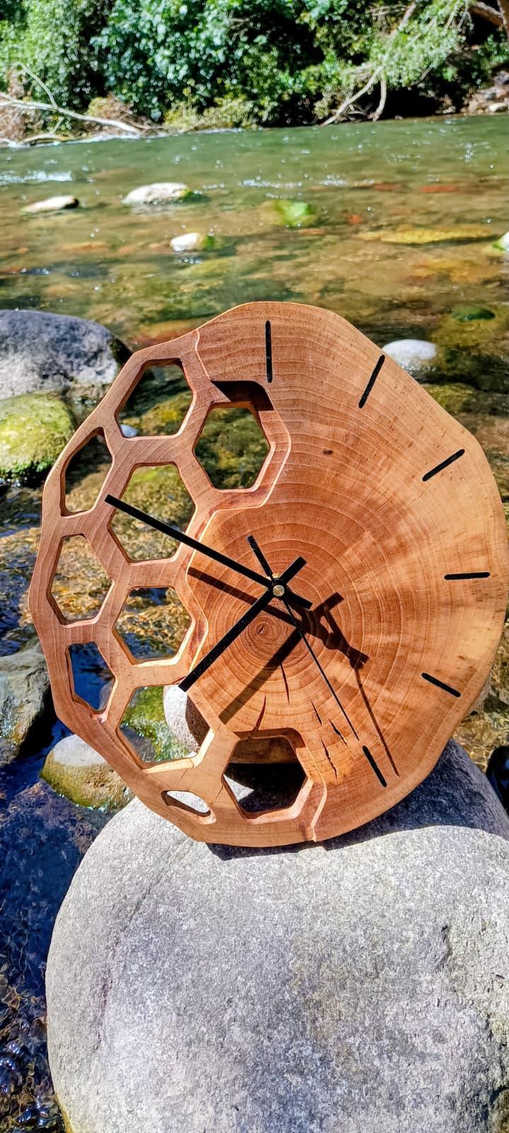 Reloj de madera natural 163