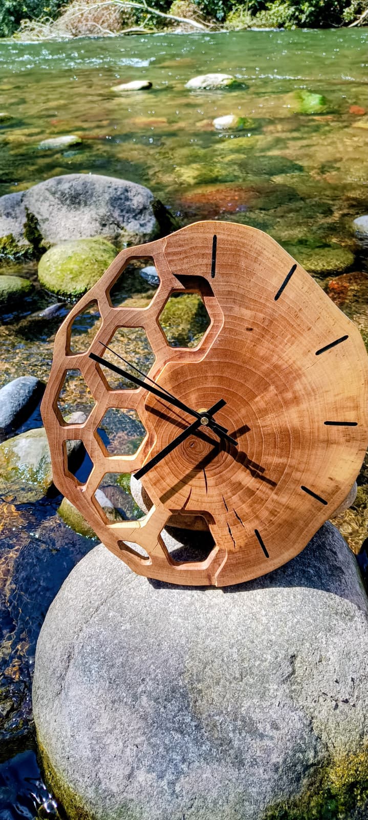 Reloj de madera natural 163