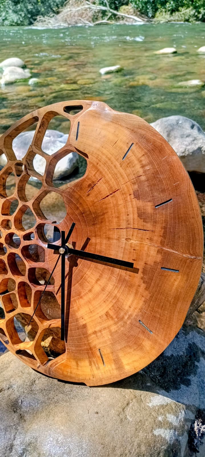 Reloj de madera natural 165