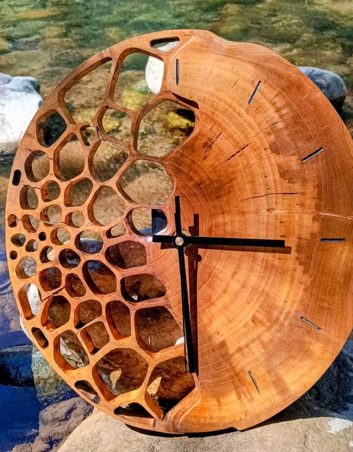 Reloj de madera natural 165