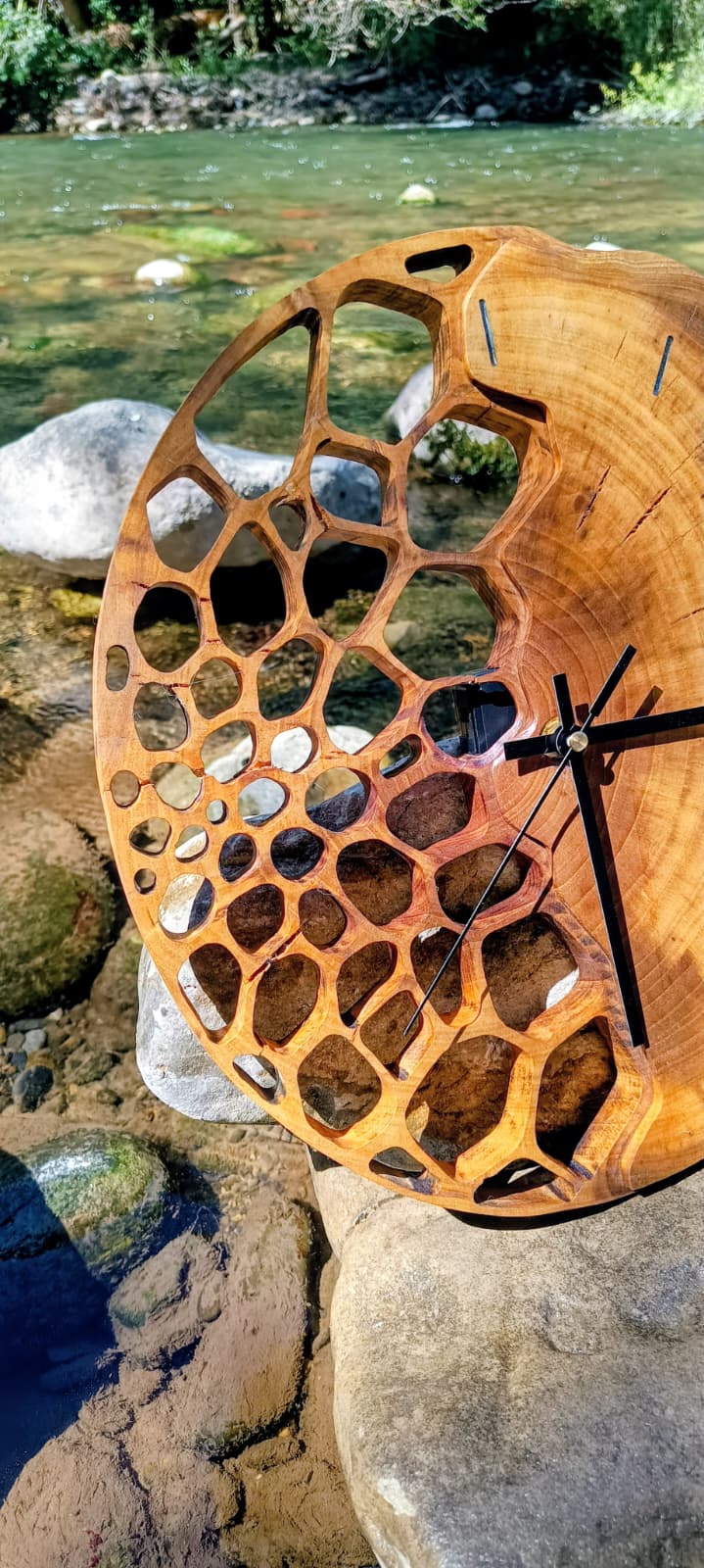 Reloj de madera natural 165