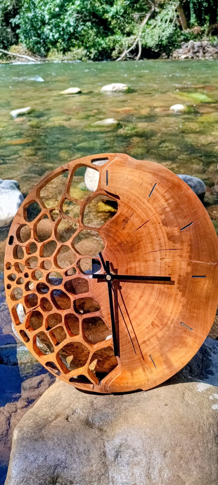 Reloj de madera natural 165