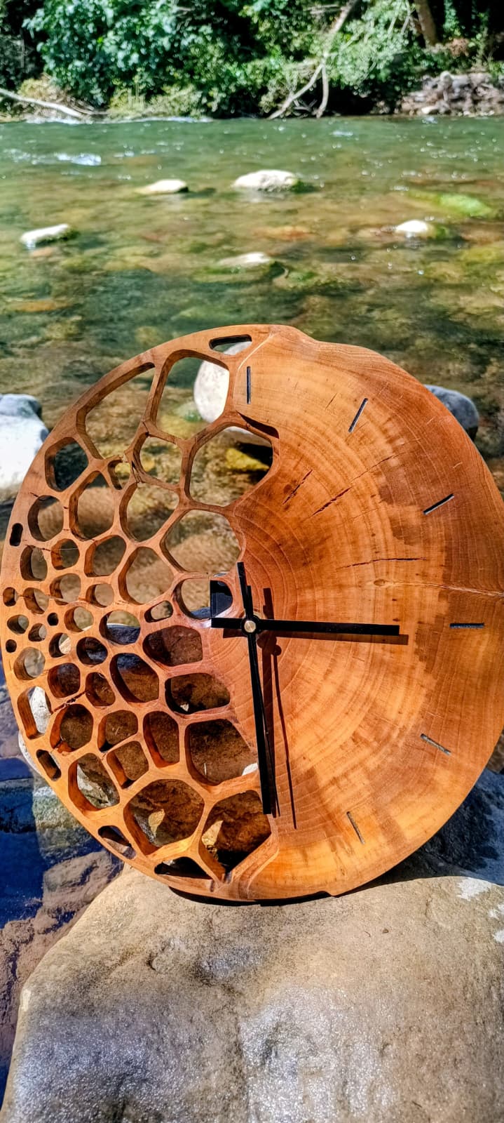 Reloj de madera natural 165